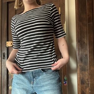 Black and White Striped T-Shirt